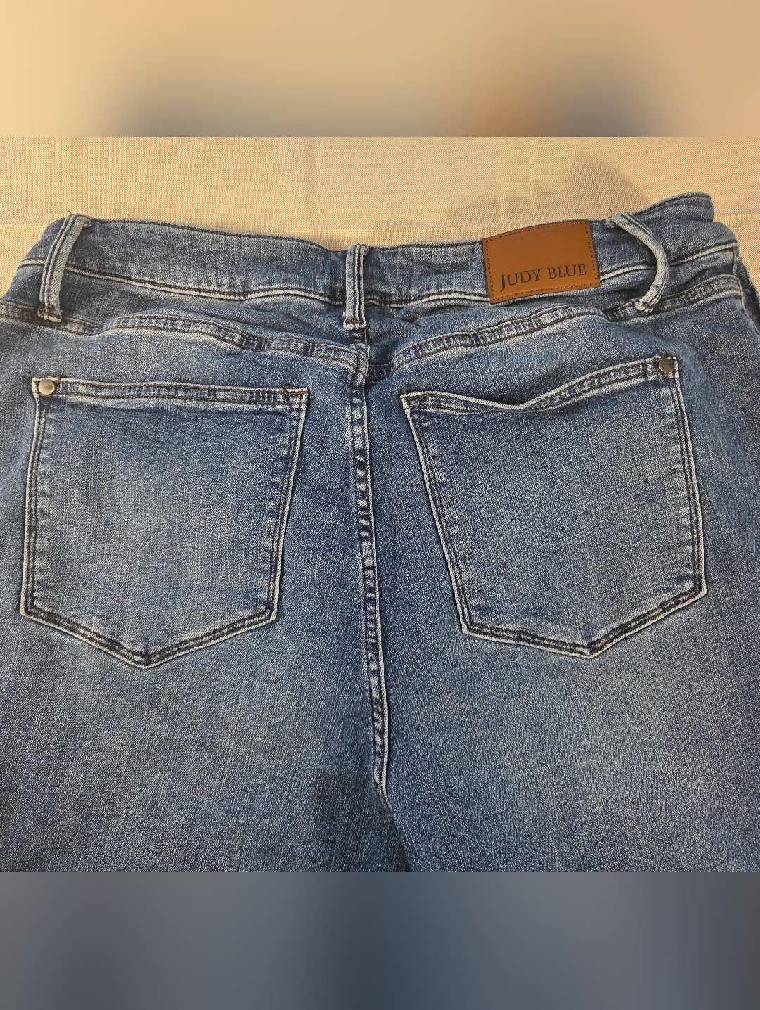 Judy Blue Womens 20w Wide Leg Jeans Braided Side Detail Stretch Denim Plus Size